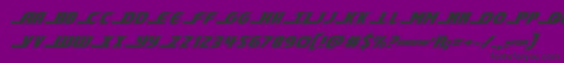 Шрифт shiningheraldacadital – чёрные шрифты на фиолетовом фоне