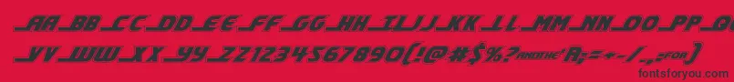 shiningheraldacadital Font – Black Fonts on Red Background