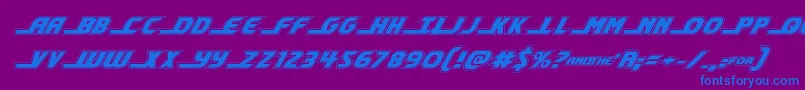 shiningheraldacadital-Schriftart – Blaue Schriften auf violettem Hintergrund