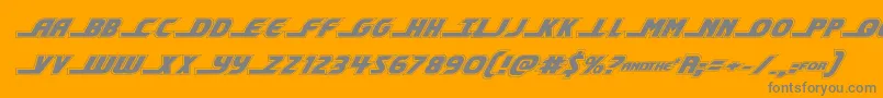 shiningheraldacadital Font – Gray Fonts on Orange Background