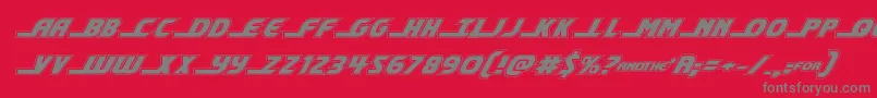 shiningheraldacadital Font – Gray Fonts on Red Background