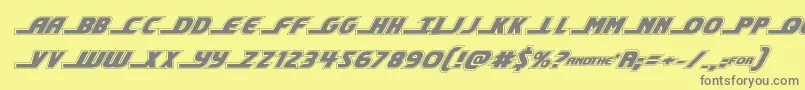 shiningheraldacadital Font – Gray Fonts on Yellow Background