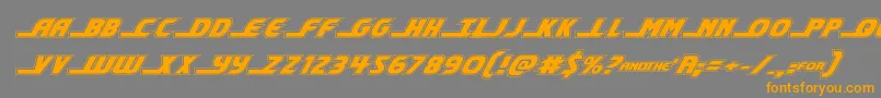 shiningheraldacadital Font – Orange Fonts on Gray Background