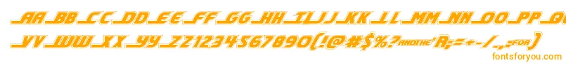shiningheraldacadital Font – Orange Fonts on White Background