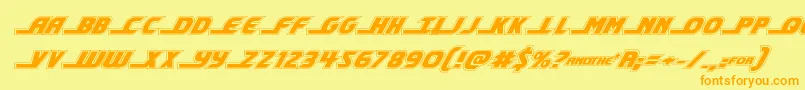 shiningheraldacadital Font – Orange Fonts on Yellow Background