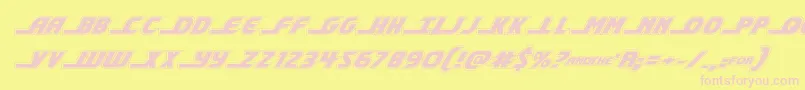 shiningheraldacadital Font – Pink Fonts on Yellow Background