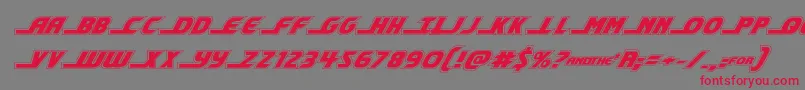 shiningheraldacadital Font – Red Fonts on Gray Background