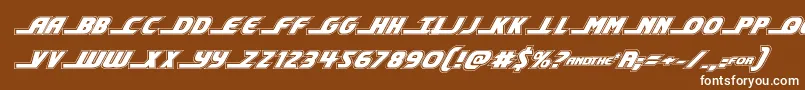 shiningheraldacadital Font – White Fonts on Brown Background