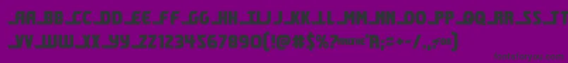 Czcionka shiningheraldcond – czarne czcionki na fioletowym tle