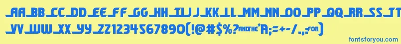 shiningheraldcond Font – Blue Fonts on Yellow Background