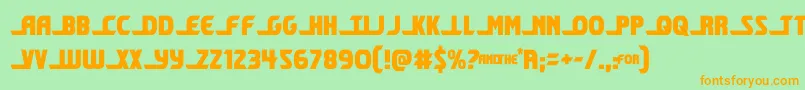 shiningheraldcond Font – Orange Fonts on Green Background