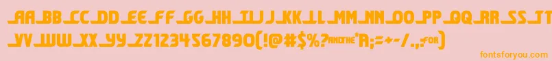 shiningheraldcond Font – Orange Fonts on Pink Background
