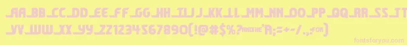 shiningheraldcond Font – Pink Fonts on Yellow Background
