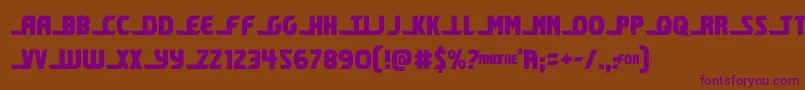 shiningheraldcond Font – Purple Fonts on Brown Background