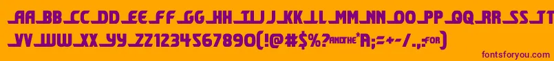 shiningheraldcond Font – Purple Fonts on Orange Background