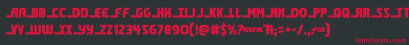 shiningheraldcond Font – Red Fonts on Black Background