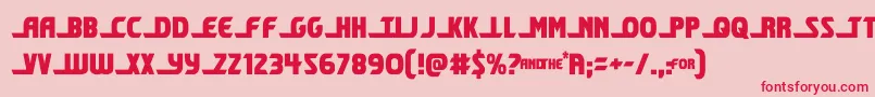 shiningheraldcond Font – Red Fonts on Pink Background