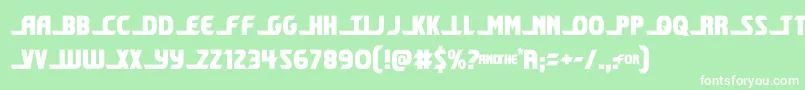 shiningheraldcond Font – White Fonts on Green Background