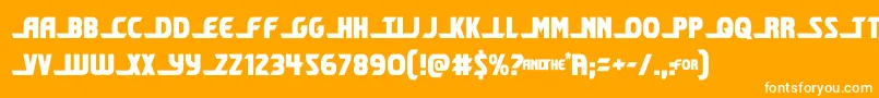 shiningheraldcond Font – White Fonts on Orange Background