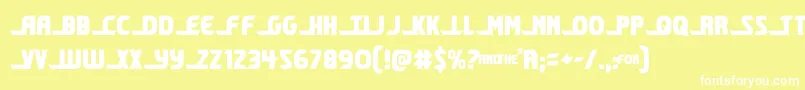 shiningheraldcond Font – White Fonts on Yellow Background