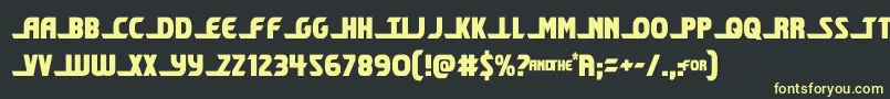 shiningheraldcond Font – Yellow Fonts on Black Background