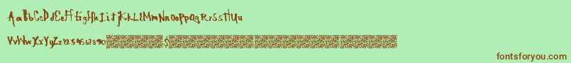 Dirtyshocker Font – Brown Fonts on Green Background