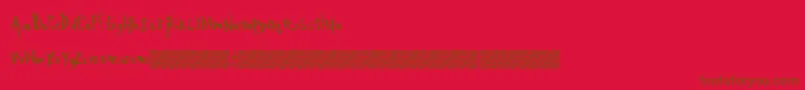 Шрифт Dirtyshocker – коричневые шрифты на красном фоне