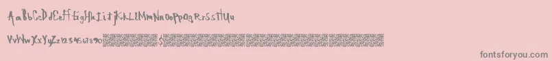 Dirtyshocker-Schriftart – Graue Schriften auf rosa Hintergrund