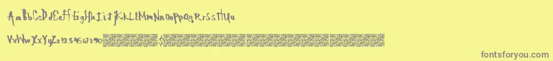 Dirtyshocker Font – Gray Fonts on Yellow Background