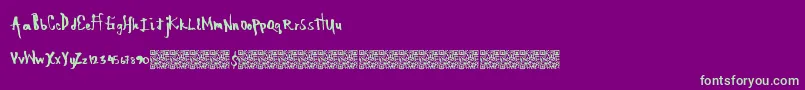 Dirtyshocker Font – Green Fonts on Purple Background