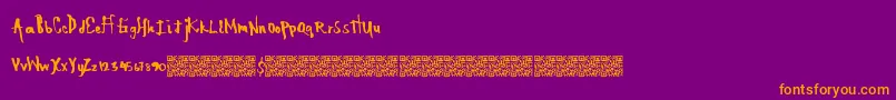 Dirtyshocker Font – Orange Fonts on Purple Background