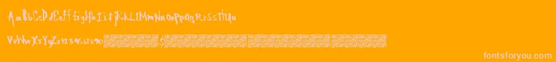 Dirtyshocker Font – Pink Fonts on Orange Background