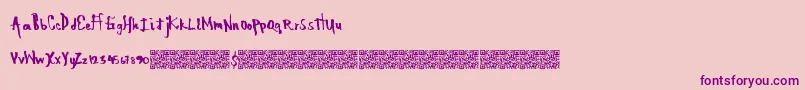 Dirtyshocker-Schriftart – Violette Schriften auf rosa Hintergrund