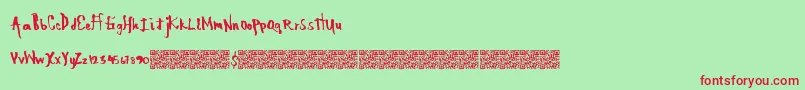 Dirtyshocker Font – Red Fonts on Green Background