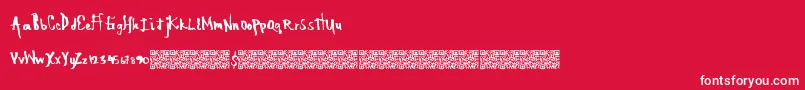 Dirtyshocker Font – White Fonts on Red Background