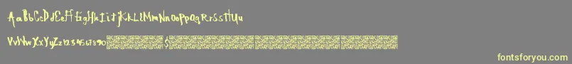 Dirtyshocker Font – Yellow Fonts on Gray Background