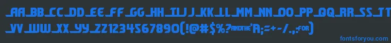 shiningheraldcond Font – Blue Fonts on Black Background