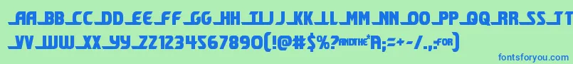 shiningheraldcond Font – Blue Fonts on Green Background