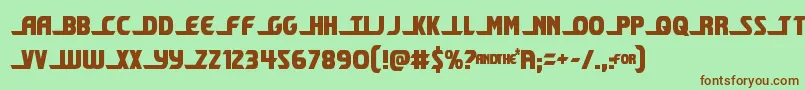 shiningheraldcond Font – Brown Fonts on Green Background