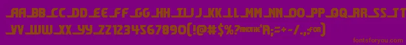 shiningheraldcond Font – Brown Fonts on Purple Background