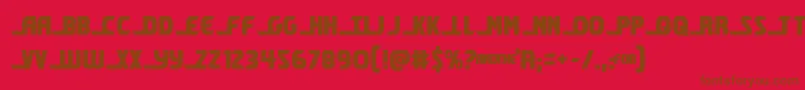 shiningheraldcond Font – Brown Fonts on Red Background