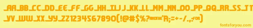 shiningheraldcond Font – Orange Fonts on Yellow Background