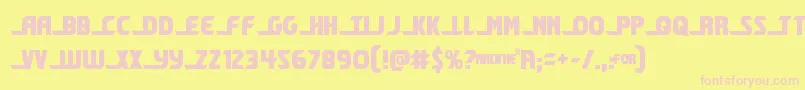 shiningheraldcond Font – Pink Fonts on Yellow Background