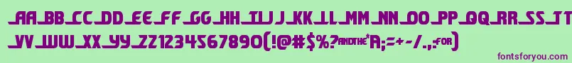 shiningheraldcond Font – Purple Fonts on Green Background