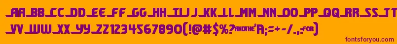 shiningheraldcond Font – Purple Fonts on Orange Background