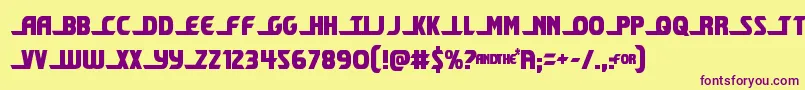 shiningheraldcond Font – Purple Fonts on Yellow Background