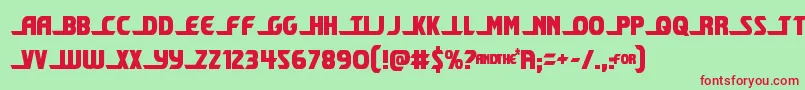 shiningheraldcond Font – Red Fonts on Green Background