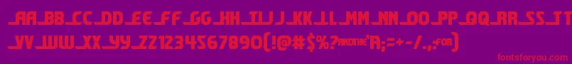 shiningheraldcond Font – Red Fonts on Purple Background