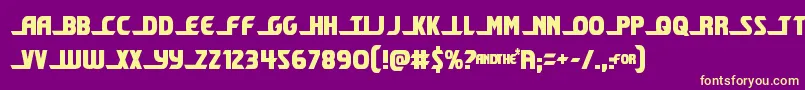 shiningheraldcond Font – Yellow Fonts on Purple Background