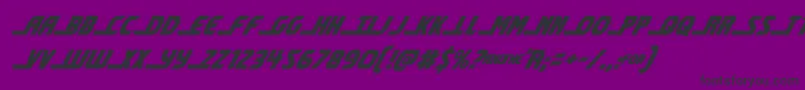 Шрифт shiningheraldcondital – чёрные шрифты на фиолетовом фоне